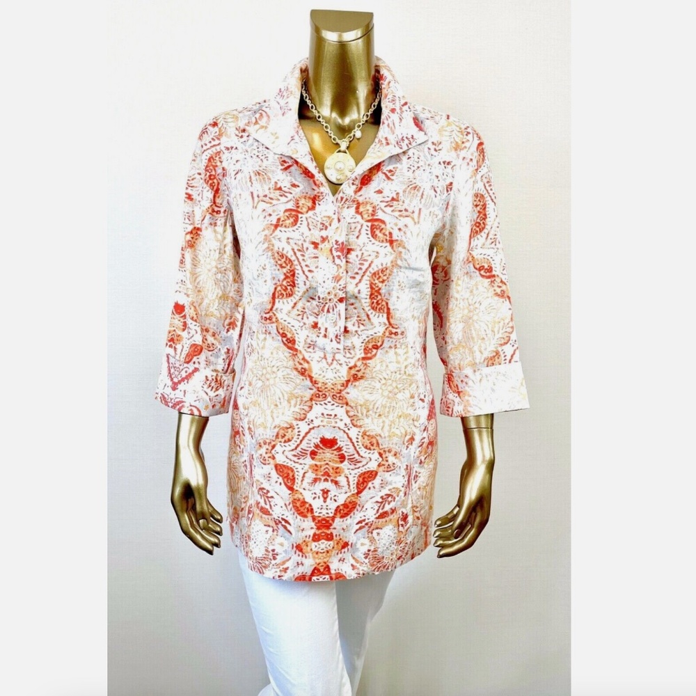 *NWT CLOSING SALE - CHICO'S $99 SIZE-2 100% LINEN TUNIC (L)